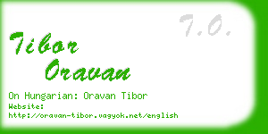 tibor oravan business card